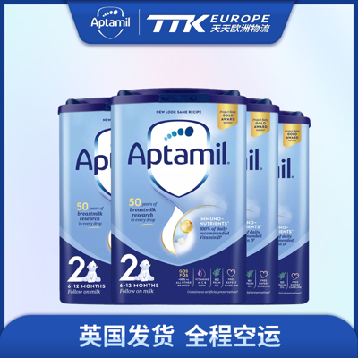 英国爱他美奶粉2段800克6-12月【4罐装】